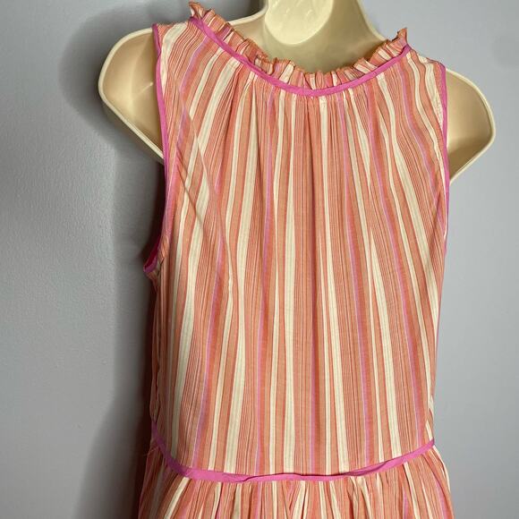 Anthropologie Visayas Stripe Wide Leg Cropped Jumpsuit Women's XS Casual - Picture 6 of 13